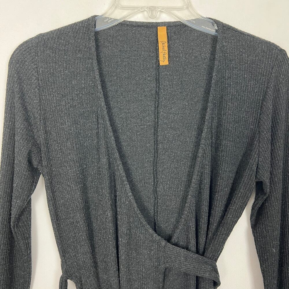 Rachel Rally Modal Blend Ribbed True Wrap Sweater Size M - Picture 3 of 10